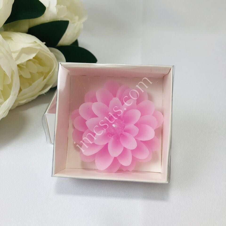 MUM ALT BEYAZ ASETAT KUTULU LOTUS 12'Lİ 7*2,5cm 1 Paket(12 Adet) - Pembe