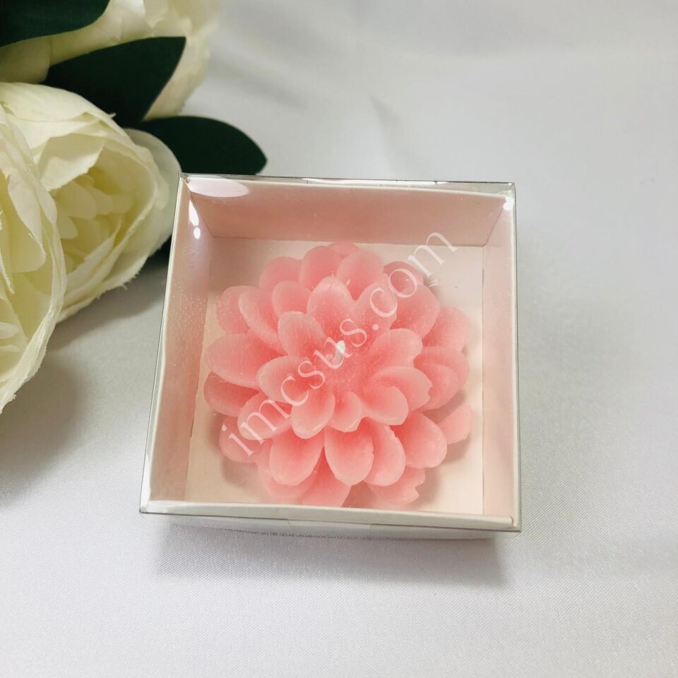 MUM ALT BEYAZ ASETAT KUTULU LOTUS 12'Lİ 7*2,5cm 1 Paket(12 Adet) - Somon