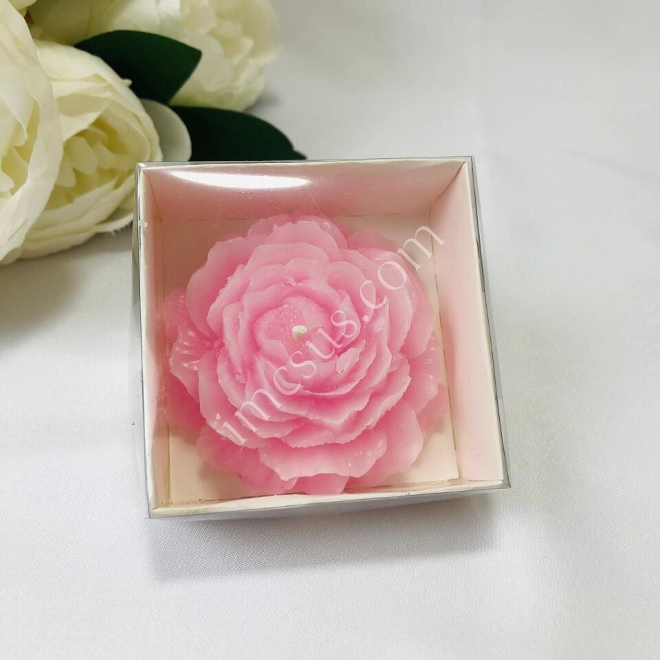 ŞAKAYIK MUM ALT BEYAZ ASETAT KUTULU 12'Lİ Pembe - 1 Paket(12 Adet)