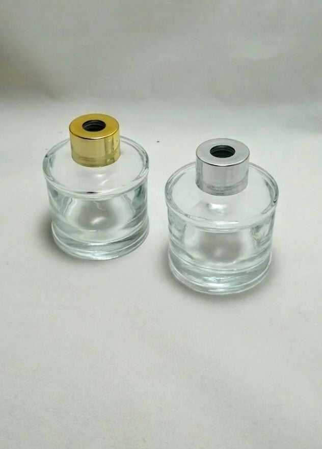 CAM ŞİŞE SİLİNDİR METALİZE KAPAK 50cc NO-1