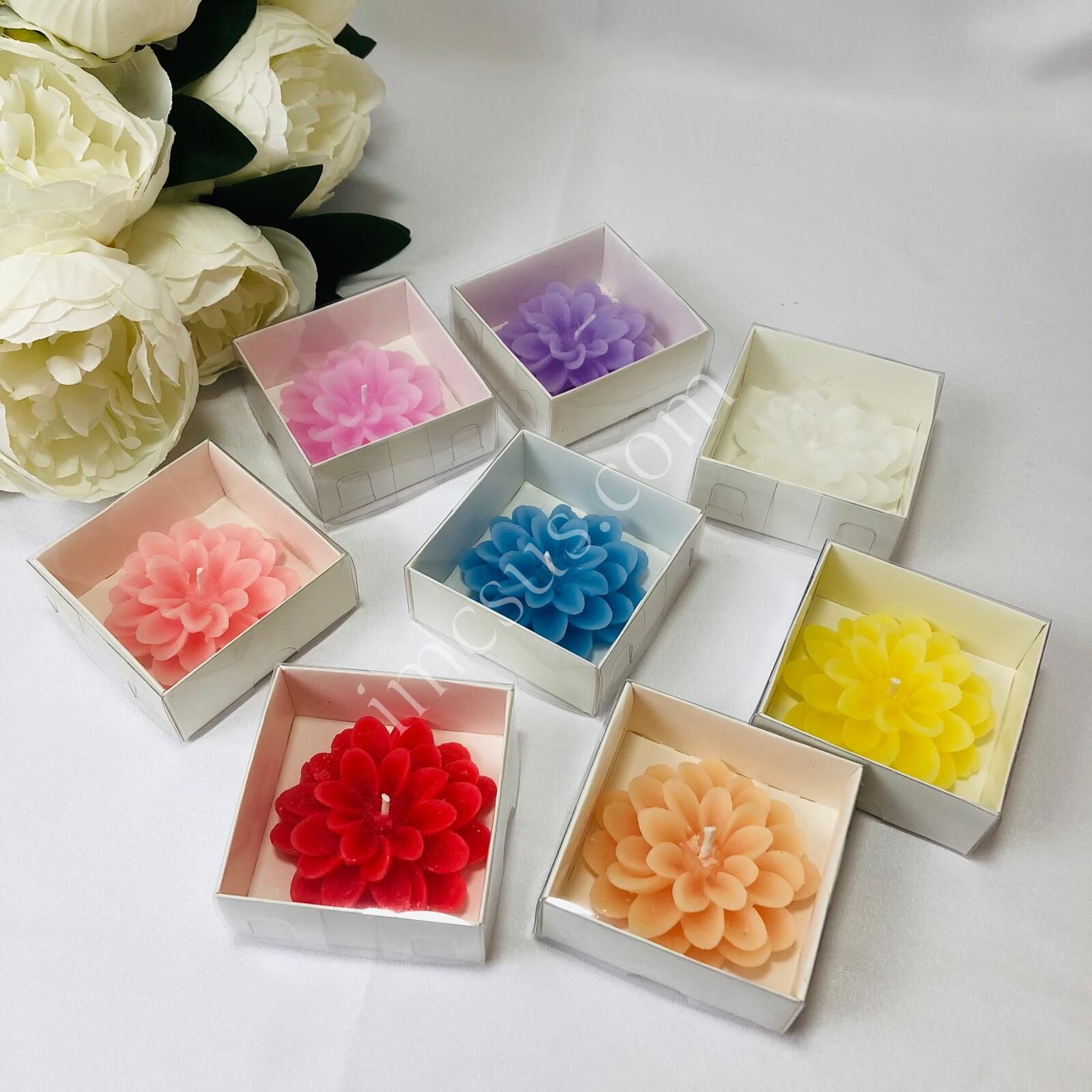MUM ALT BEYAZ ASETAT KUTULU LOTUS 12'Lİ 7*2,5cm
