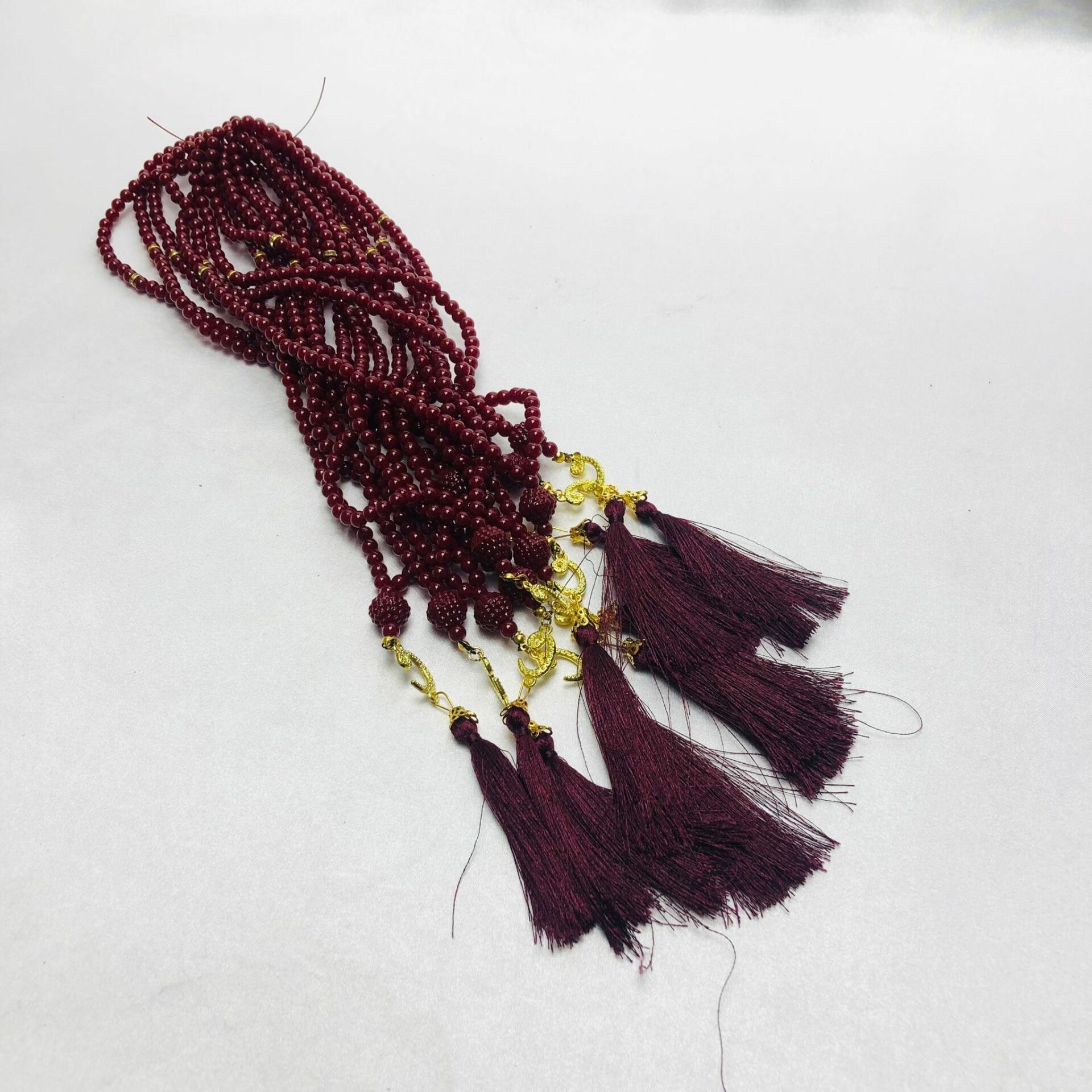 PLASTİK TESBİH BORDO 6mm