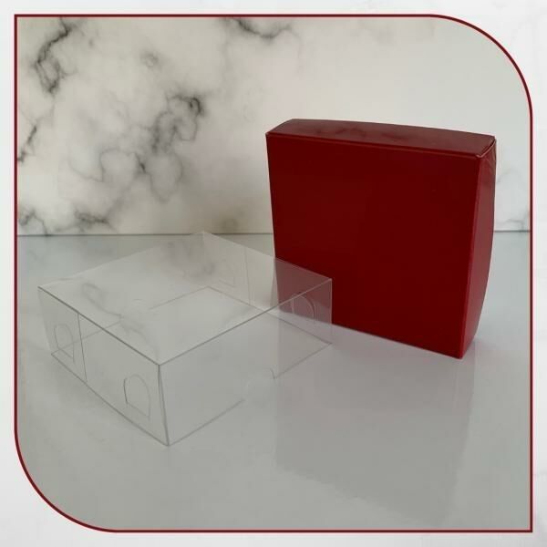 8x8x3 ALTI BORDO KARTON ÜSTÜ ASETAT KUTU