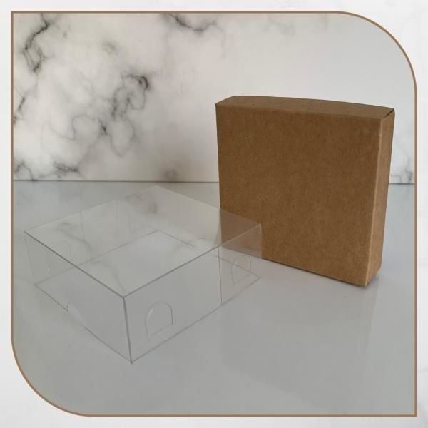 8x8x3 ALTI KRAFT KARTON ÜSTÜ ASETAT KUTU