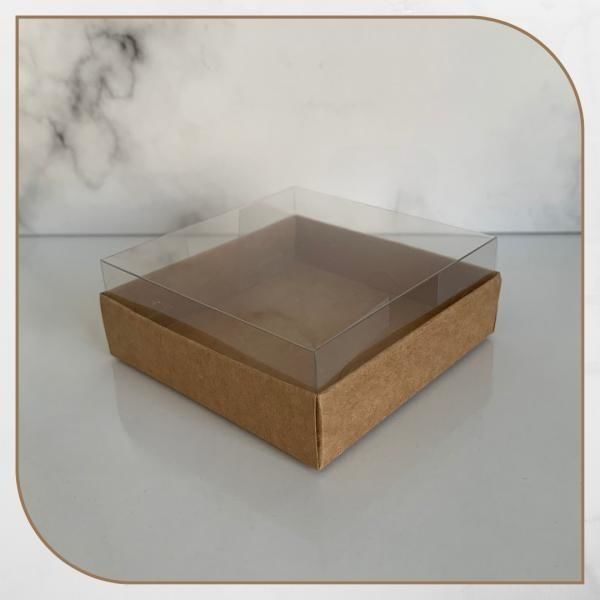 8x8x3 ALTI KRAFT KARTON ÜSTÜ ASETAT KUTU