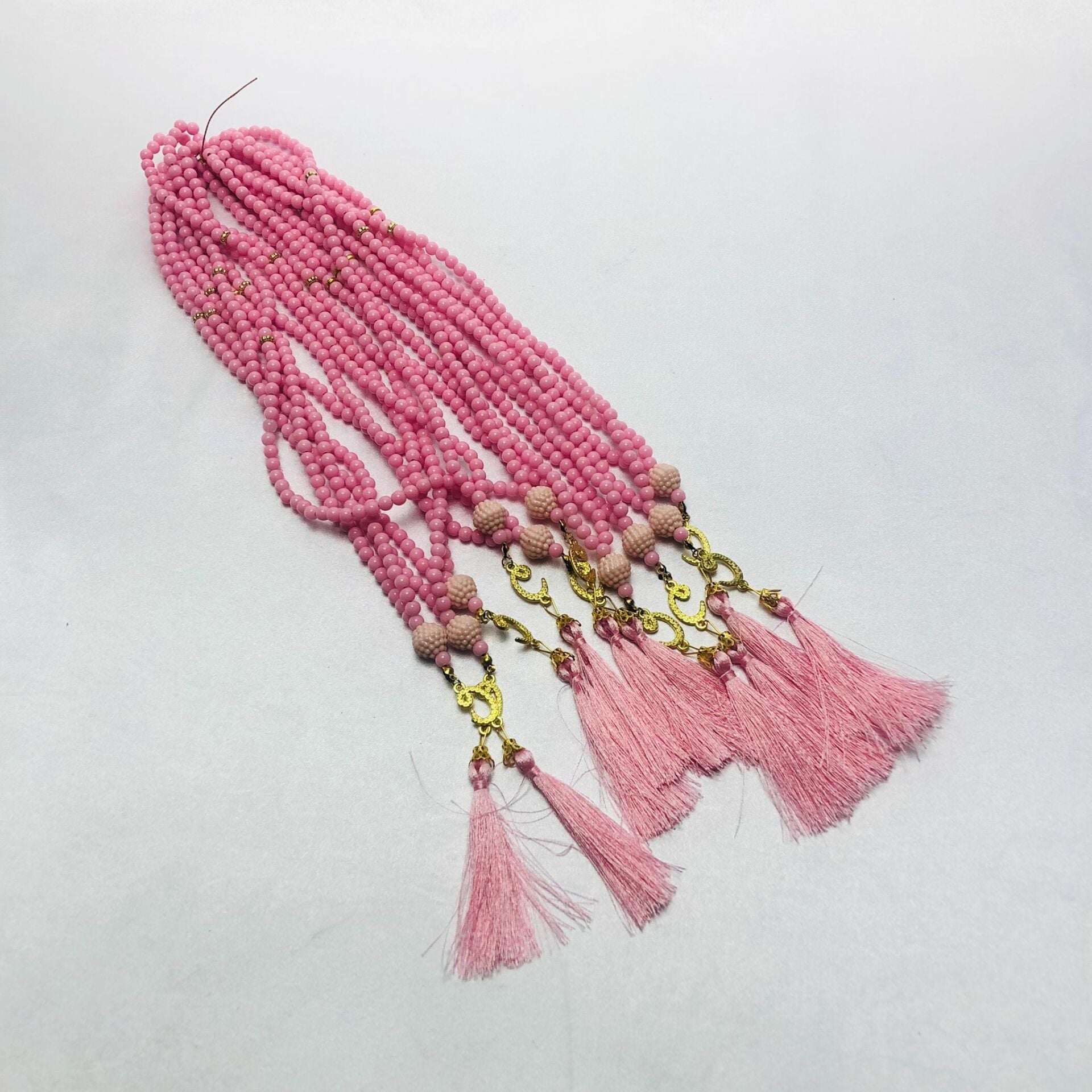 PLASTİK TESBİH PEMBE 10'LU 6mm