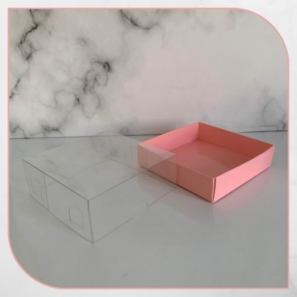 8x8x3 ALTI PEMBE KARTON ÜSTÜ ASETAT KUTU
