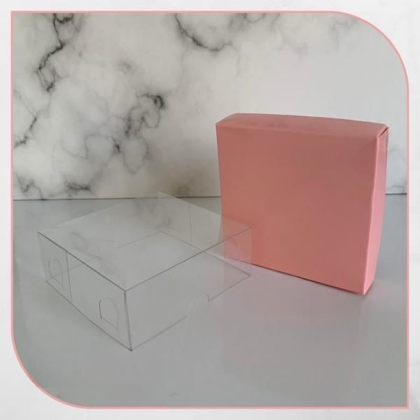 8x8x3 ALTI PEMBE KARTON ÜSTÜ ASETAT KUTU