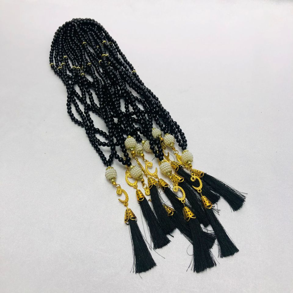 PLASTİK TESBİH SİYAH 10'LU 6mm