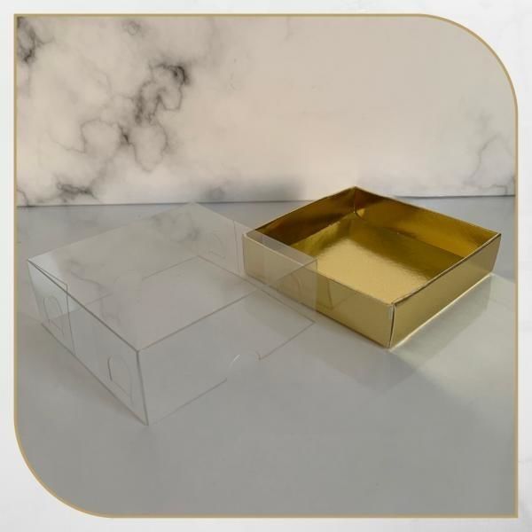 8x8x3 ALTI GOLD KARTON ÜSTÜ ASETAT KUTU