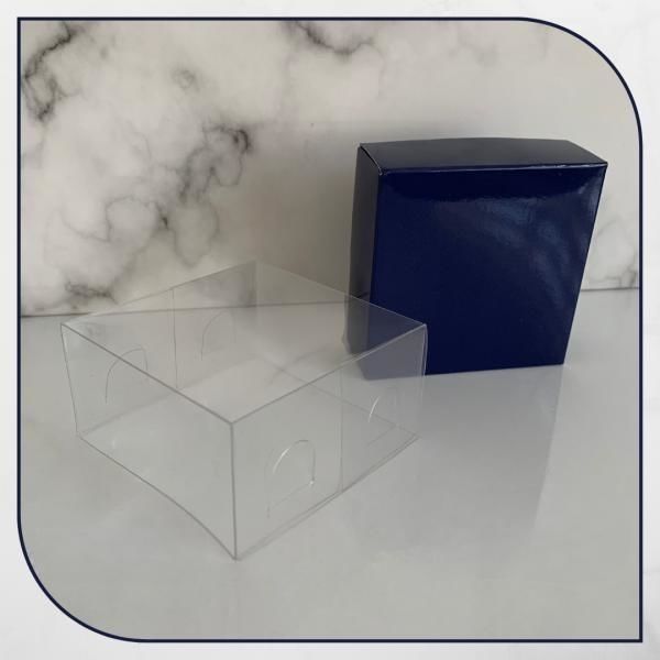 8x8x4 ALTI LACİVERT ÜSTÜ ASETAT KUTU