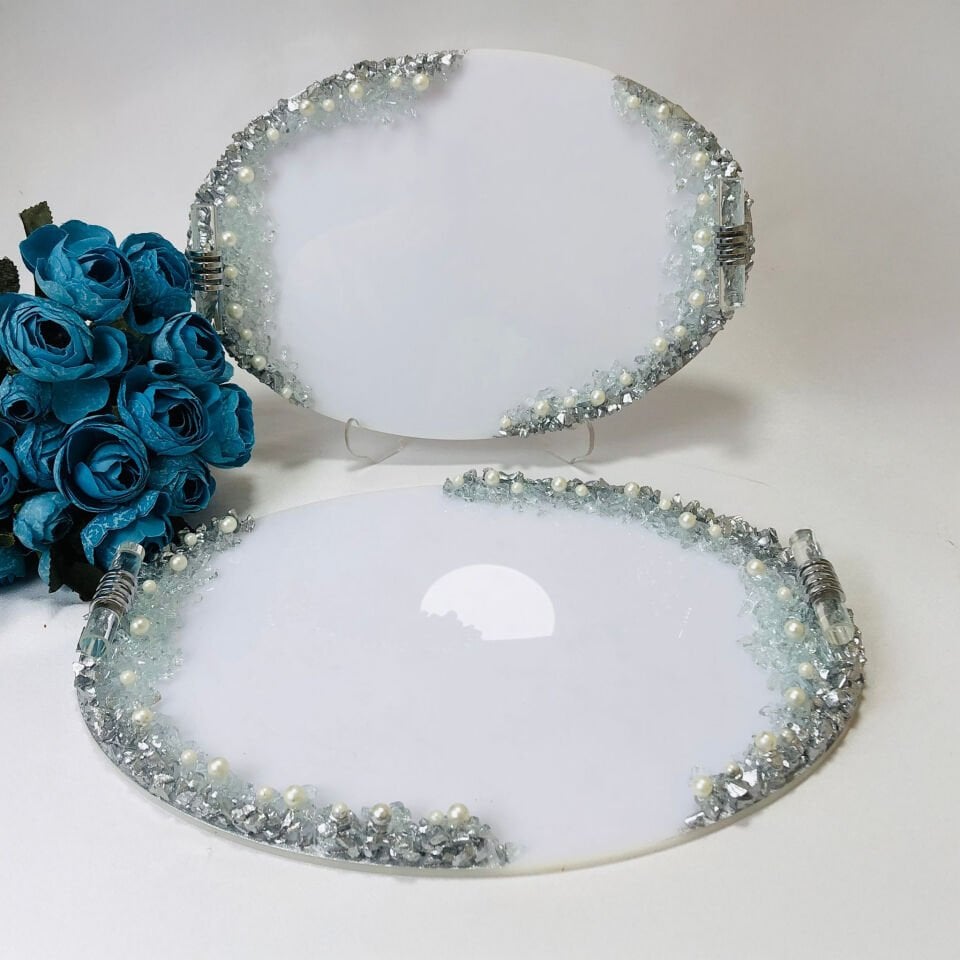 MOBLEN TEPSİ 2'Lİ TAŞLI OVAL