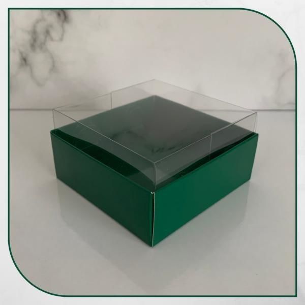 8x8x4 ALTI YEŞİL ÜSTÜ ASETAT KUTU
