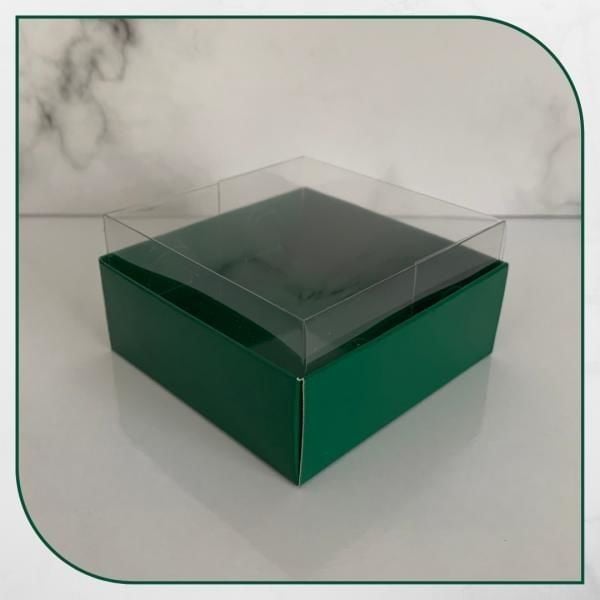 8x8x4 ALTI YEŞİL ÜSTÜ ASETAT KUTU