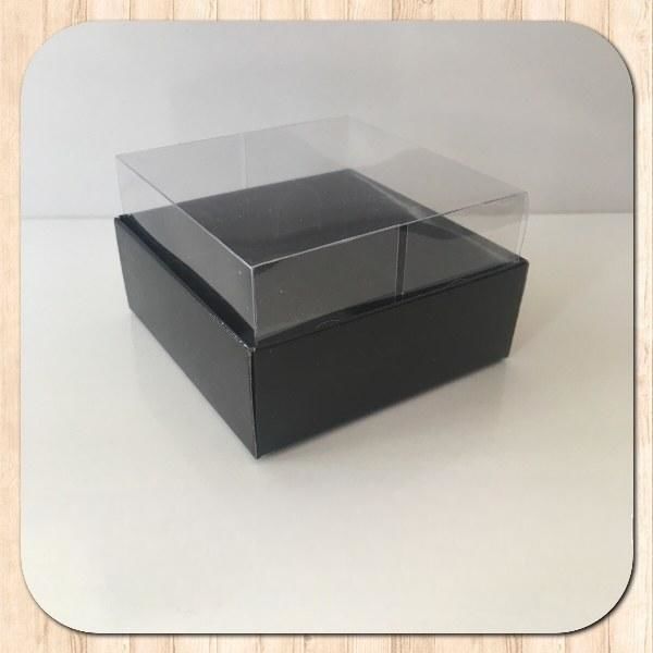 8x8x5 ALTI SİYAH KARTON ÜSTÜ ASETAT KUTU