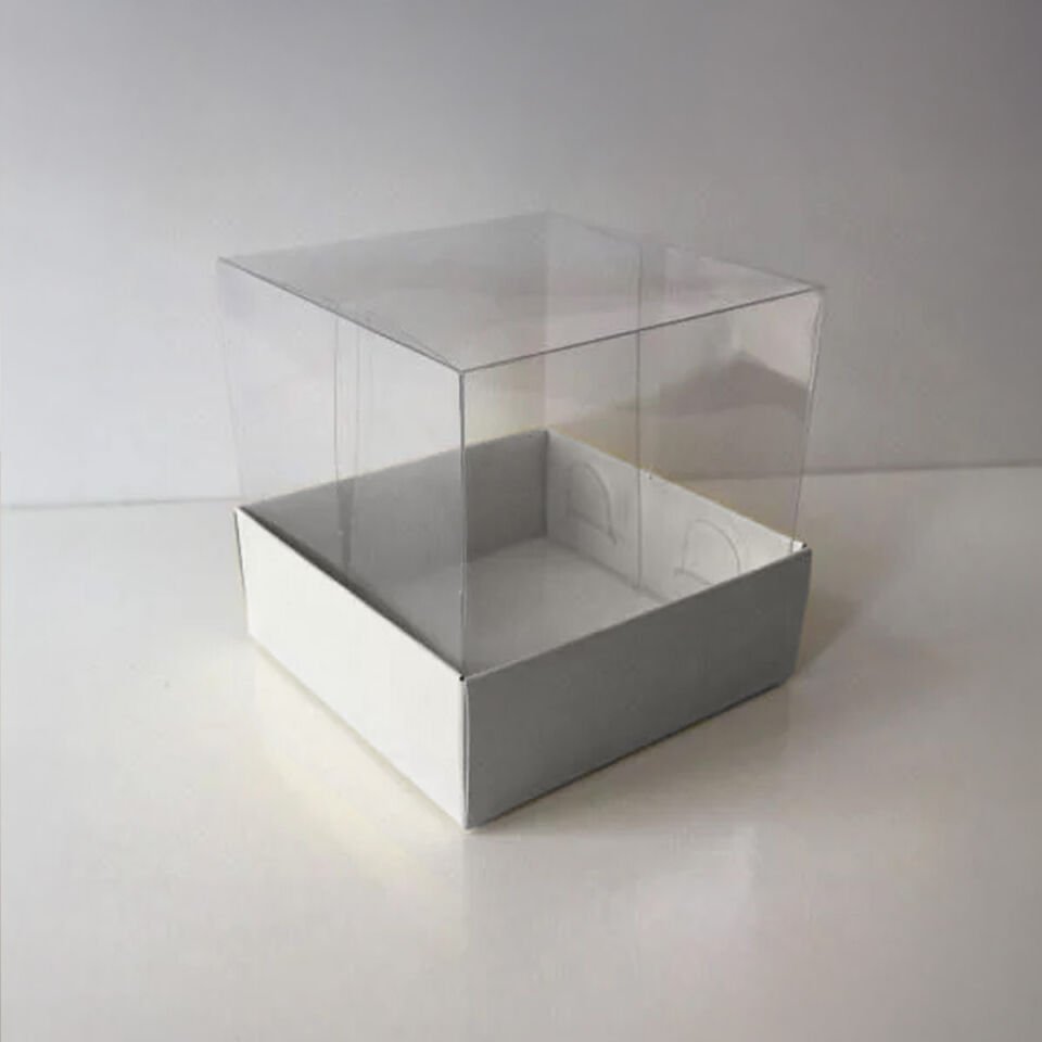 8x8x8 ALTI BEYAZ ÜSTÜ ASETAT KUTU