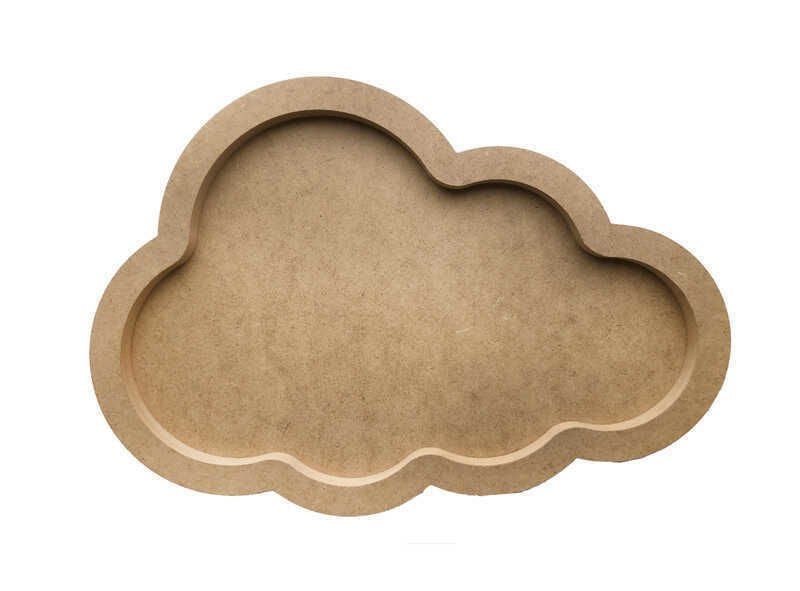 KAPI SÜSÜ AHŞAP BULUT AHŞAP PANO 40*25cm