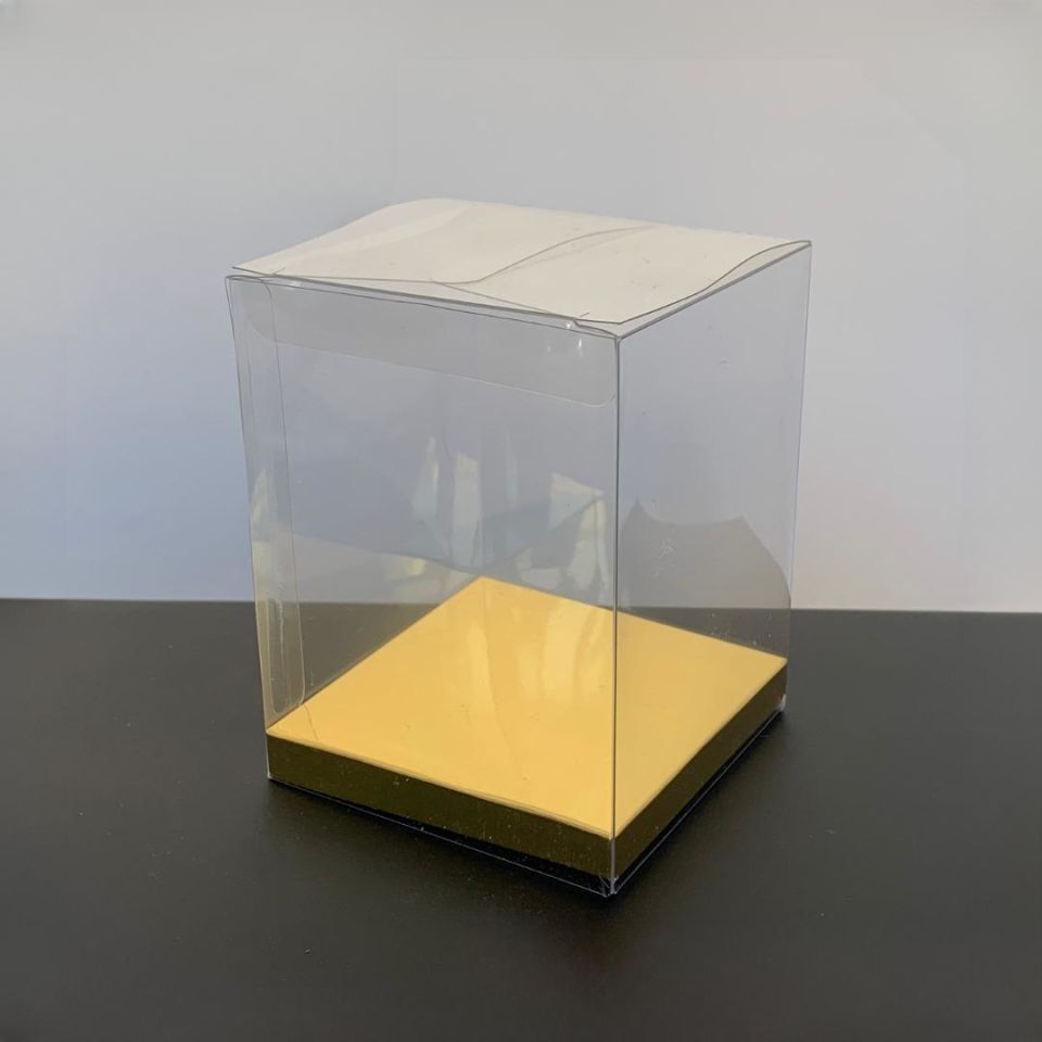 8x8x10 GOLD İÇ YÜKSELTİCİLİ ÜSTÜ ASETAT KUTU