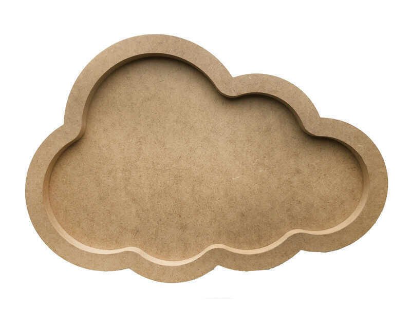 KAPI SÜSÜ AHŞAP BULUT AHŞAP PANO 45*30cm 1 Adet