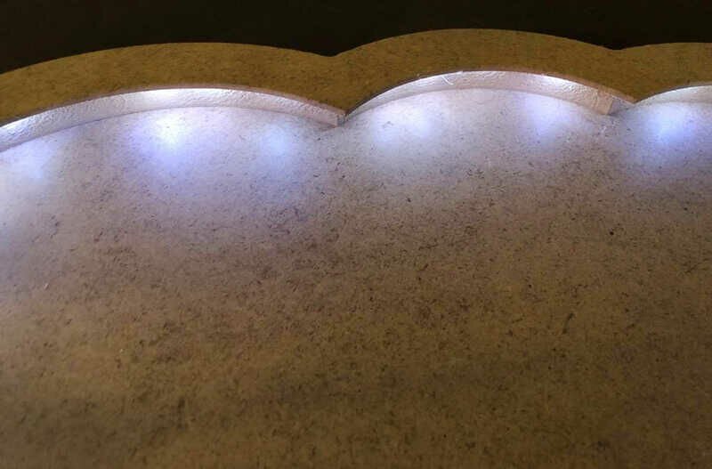 KAPI SÜSÜ BULUT LED IŞIK BOŞLUKLU AHŞAP PANO