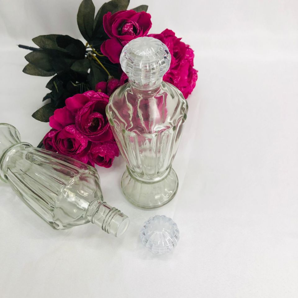 CAM ŞİŞE VAZO KRAL TACI KAPAKLI 220cc