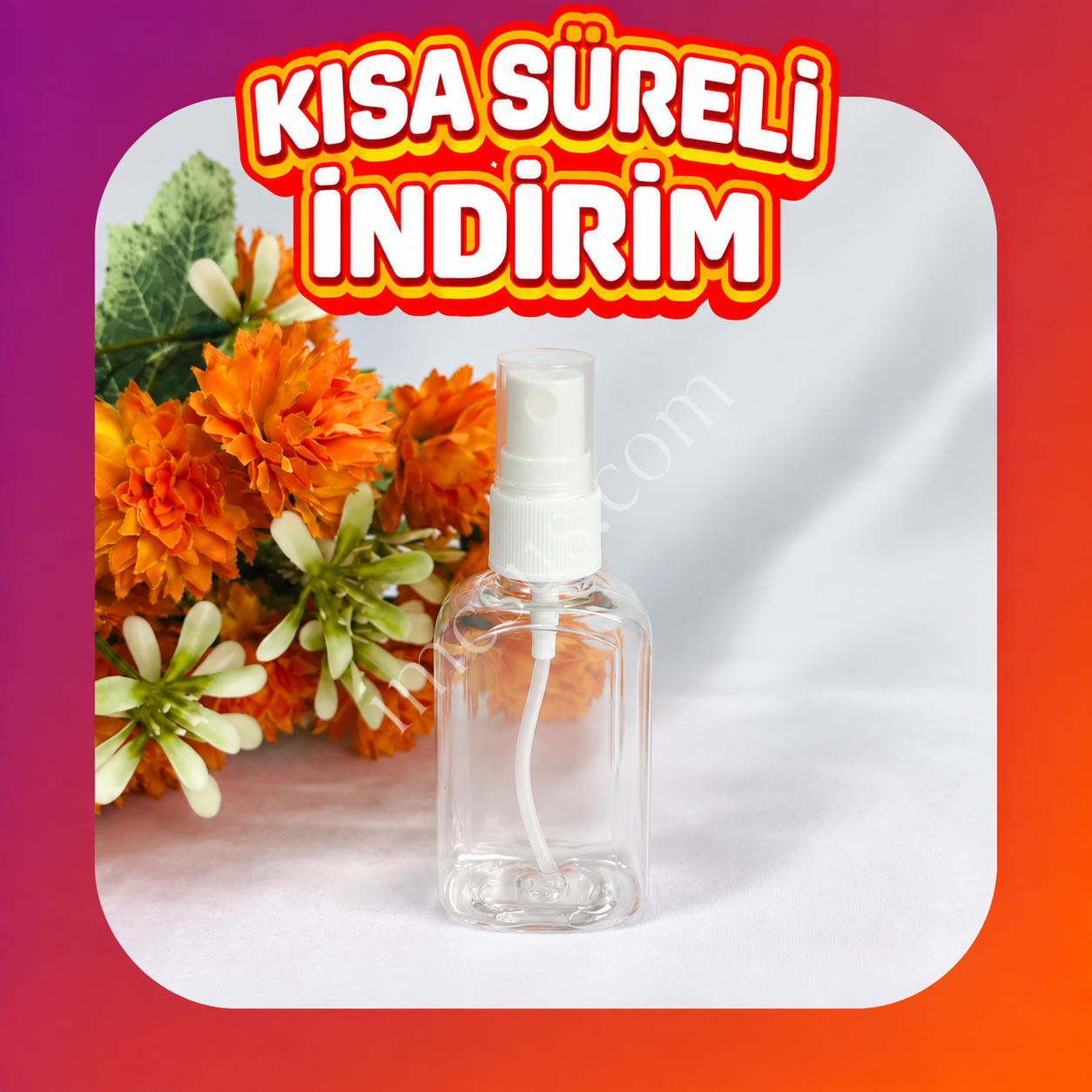 PVC ŞİŞE DİKDÖRTGEN SPREY KAPAK 50cc