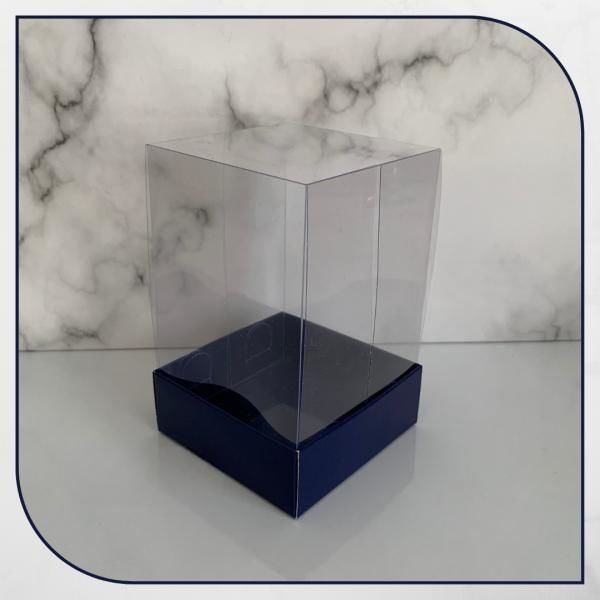 8x8x12 ALTI LACİVERT ÜSTÜ ASETAT KUTU