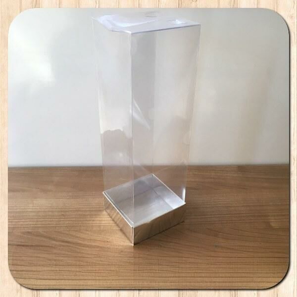 8x8x25 ALTI GÜMÜŞ ÜSTÜ ASETAT KUTU