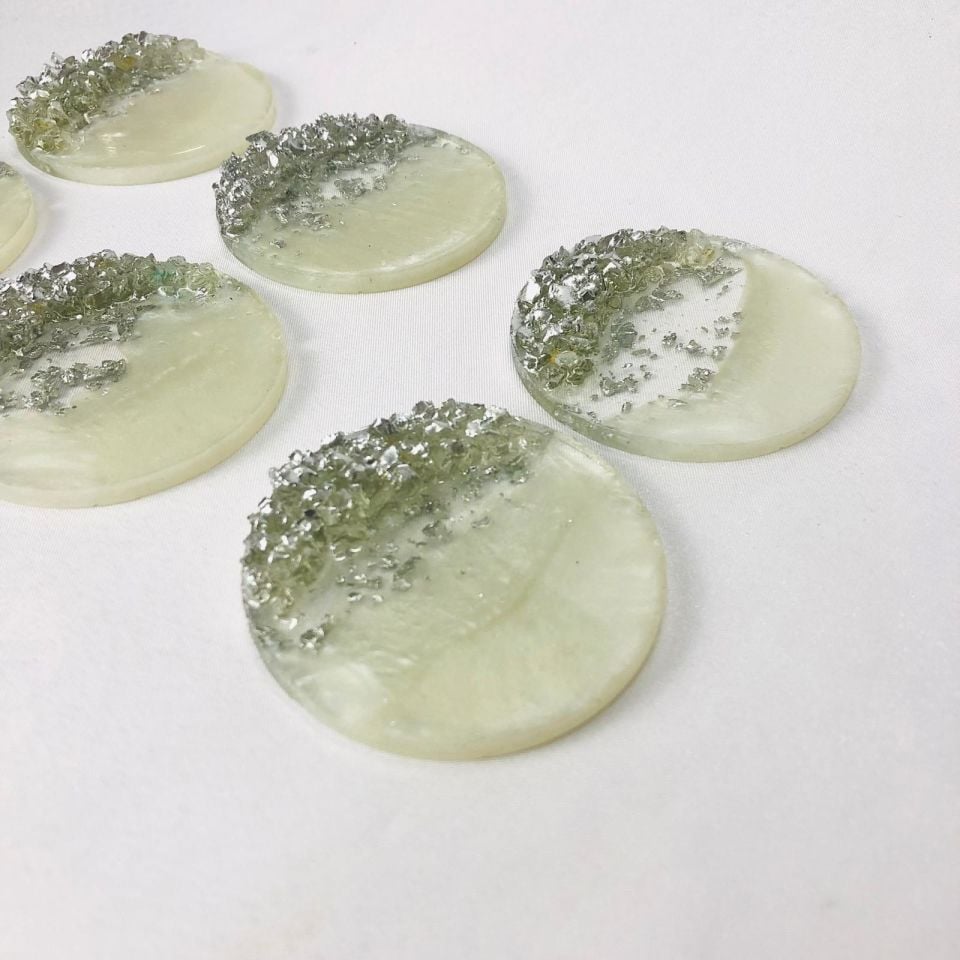 EPOKSİ KARIŞIM MAGNET GÜMÜŞ TAŞLI YUVARLAK