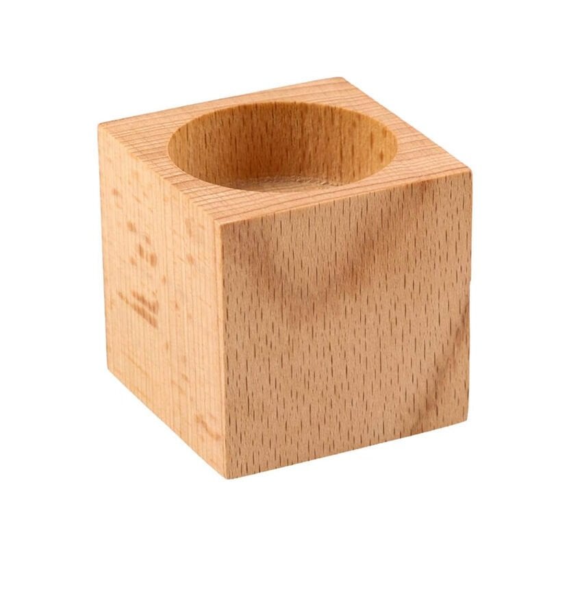 KARE MUMLUK AHŞAP AÇIK RENK 5,5*5,5cm