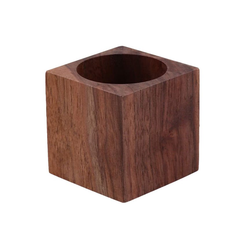 KARE MUMLUK AHŞAP KOYU RENK 5,5*5,5cm