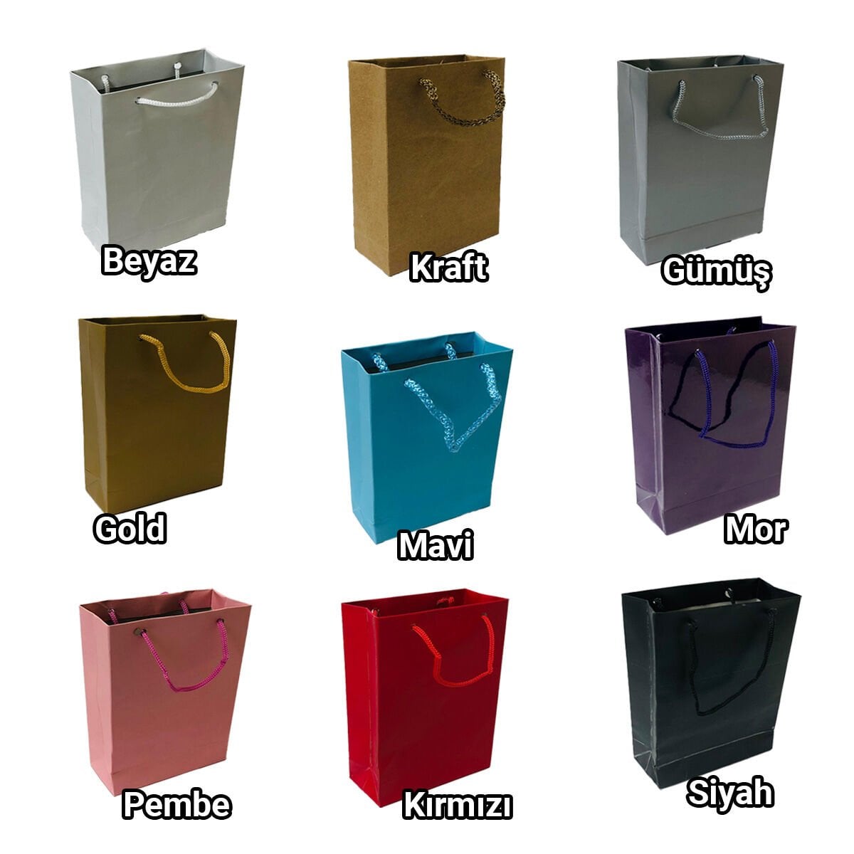 14x17x6,5 ÖLÇÜLÜ KARTON ÇANTA 25'Lİ