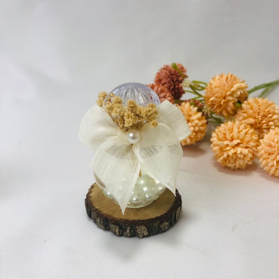 İNCİLİ TOP ŞİŞE KRAL TACI KAPAKLI HAZIR SÜSLEME KOLONYALI