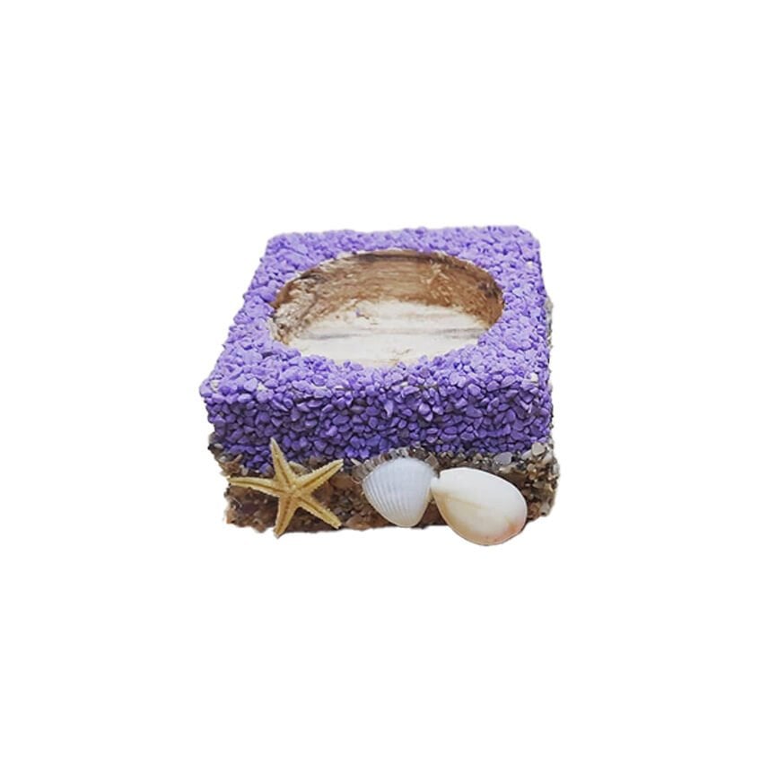 AHŞAP DENİZ KABUKLU KUMLU MUMLUK KARE