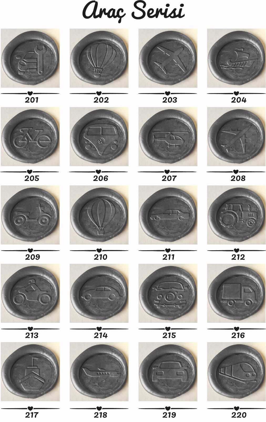 ARAÇ SERİSİ MÜHÜR 50'Lİ PAKET