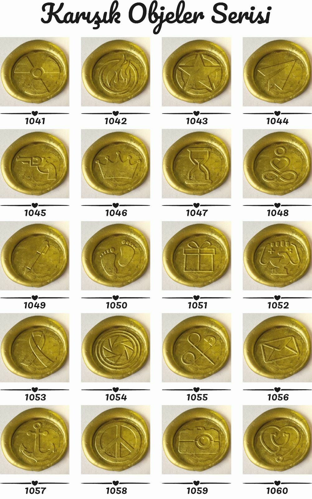 KARIŞIK OBJELER SERİSİ MÜHÜR 50'Lİ PAKET