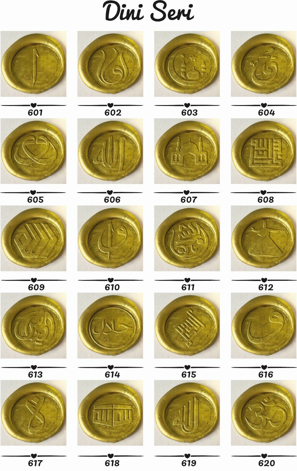 DİNİ SERİ MÜHÜR 50'Lİ PAKET