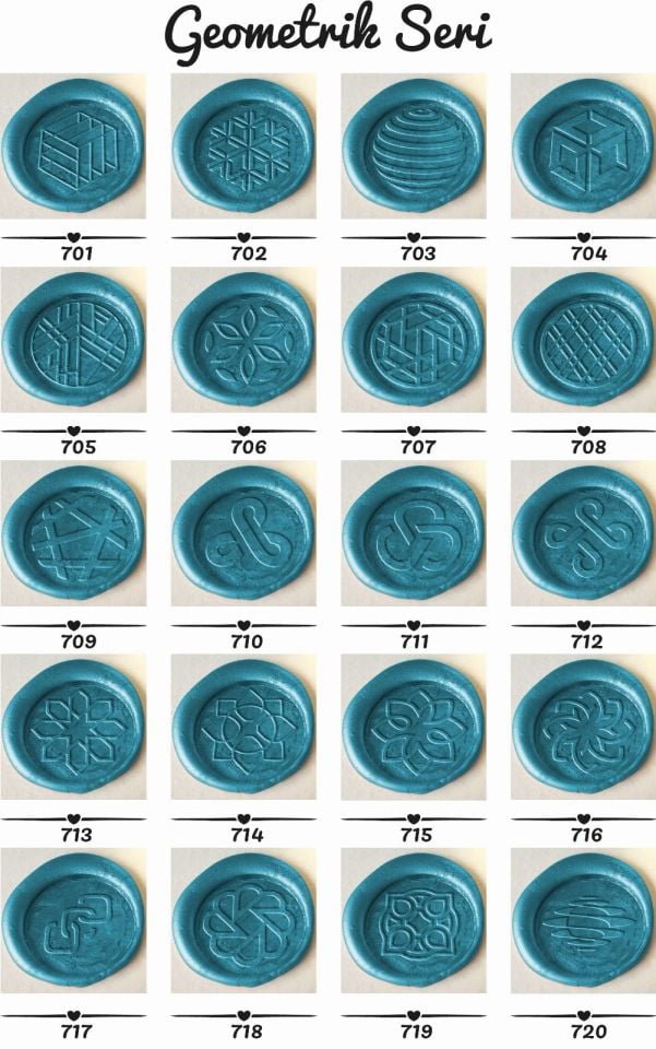 GEOMETRİK SERİ MÜHÜR 50'Lİ PAKET
