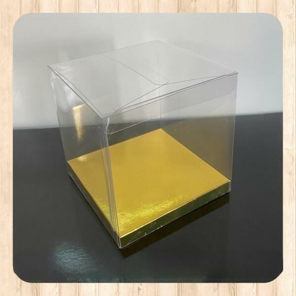 9x9x12 GOLD İÇ YÜKSELTİCİLİ ÜSTÜ ASETAT KUTU