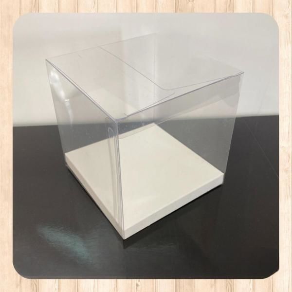 9x9x12 BEYAZ İÇ YÜKSELTİCİLİ ÜSTÜ ASETAT KUTU