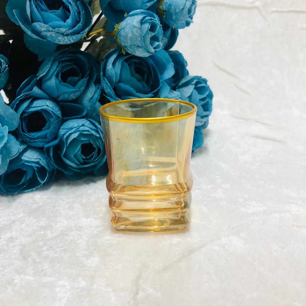 GOLD YALDIZLI KARE KAHVE YANI BARDAK