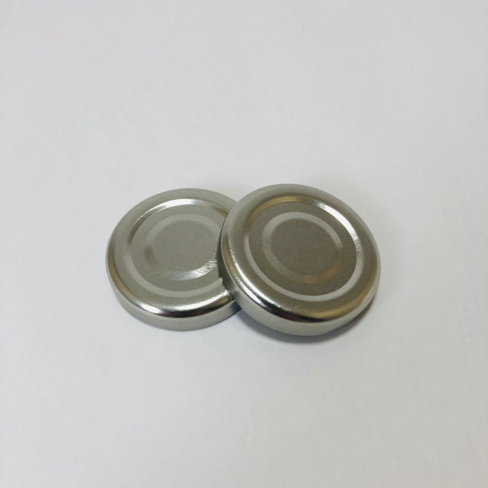 METAL KAVANOZ KAPAĞI 4cm 50 Adet - Gümüş