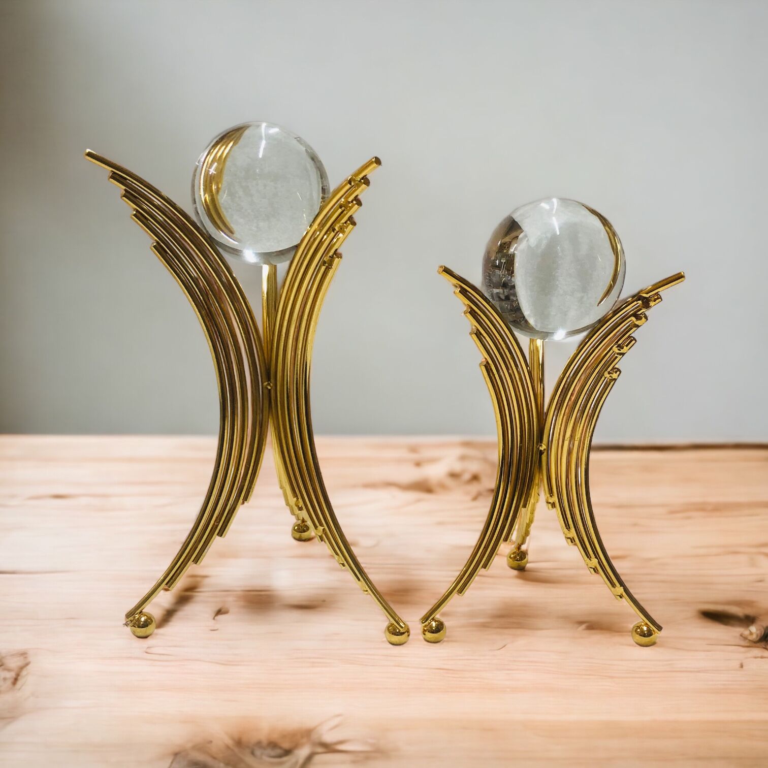 YENİ DEKOR KRİSTAL TOP KÜRE 2'li