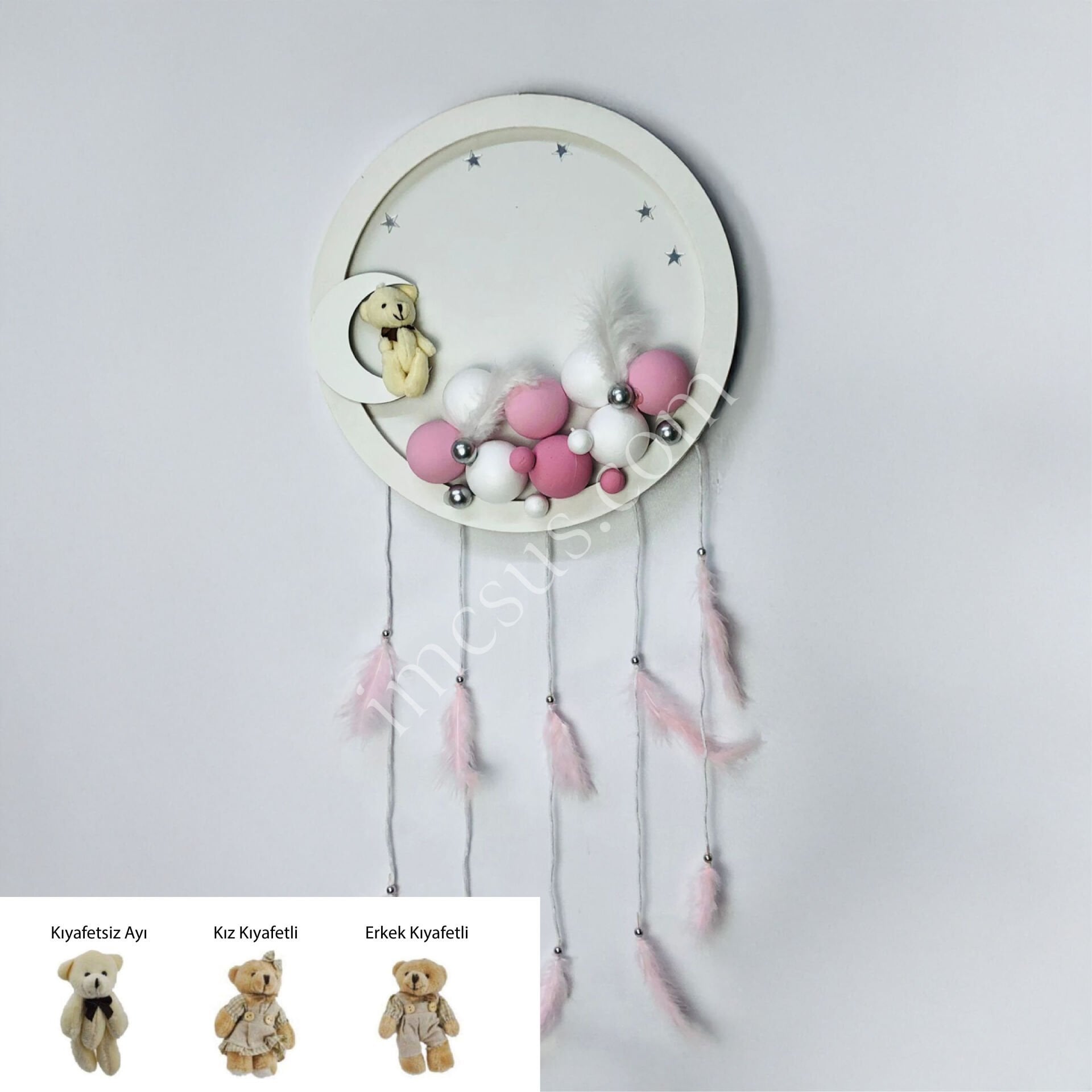 BEYAZ YUVARLAK KAPI SÜSÜ