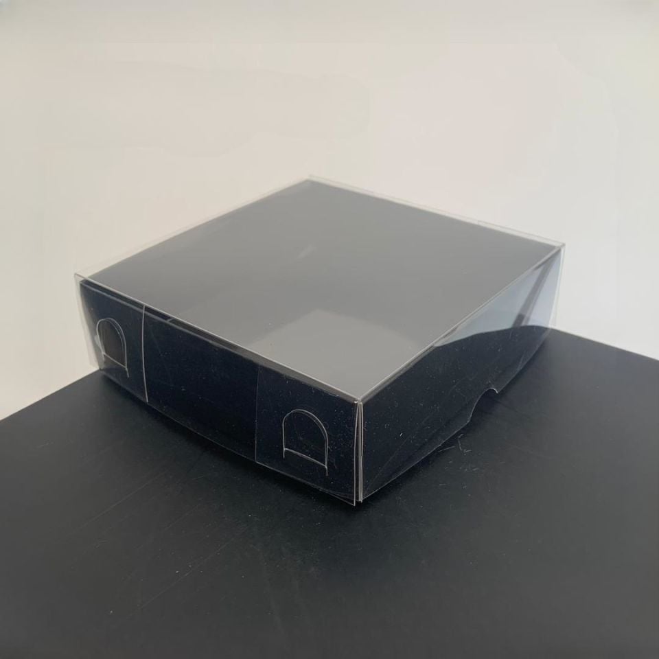 10x10x3 ALTI SİYAH ÜSTÜ ASETAT KUTU