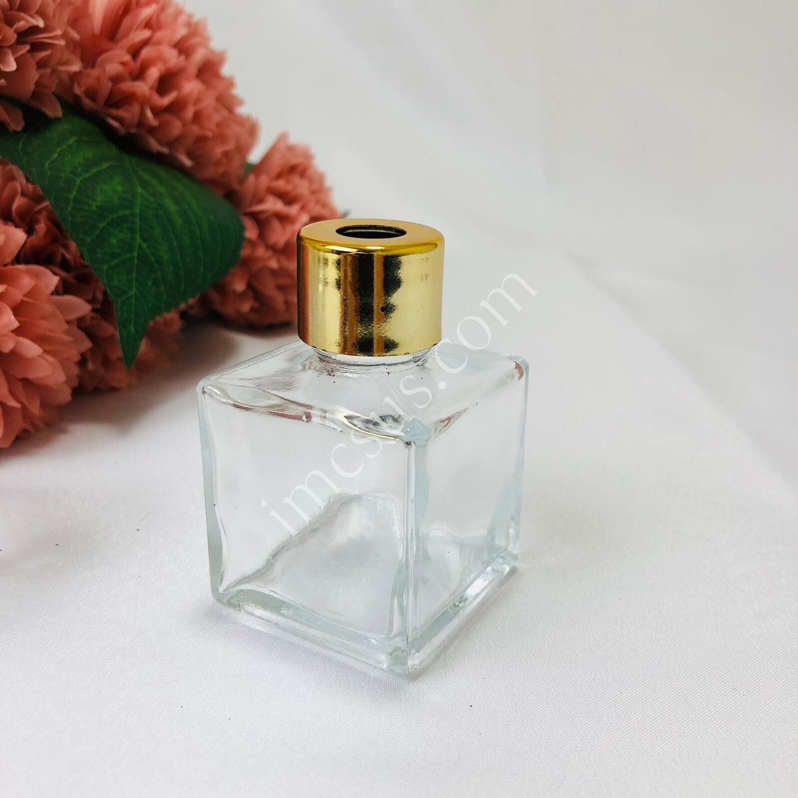 CAM ŞİŞE KARE BAMBU ODA KOKUSU 50CC (BTL007) Gold - 100 Adet