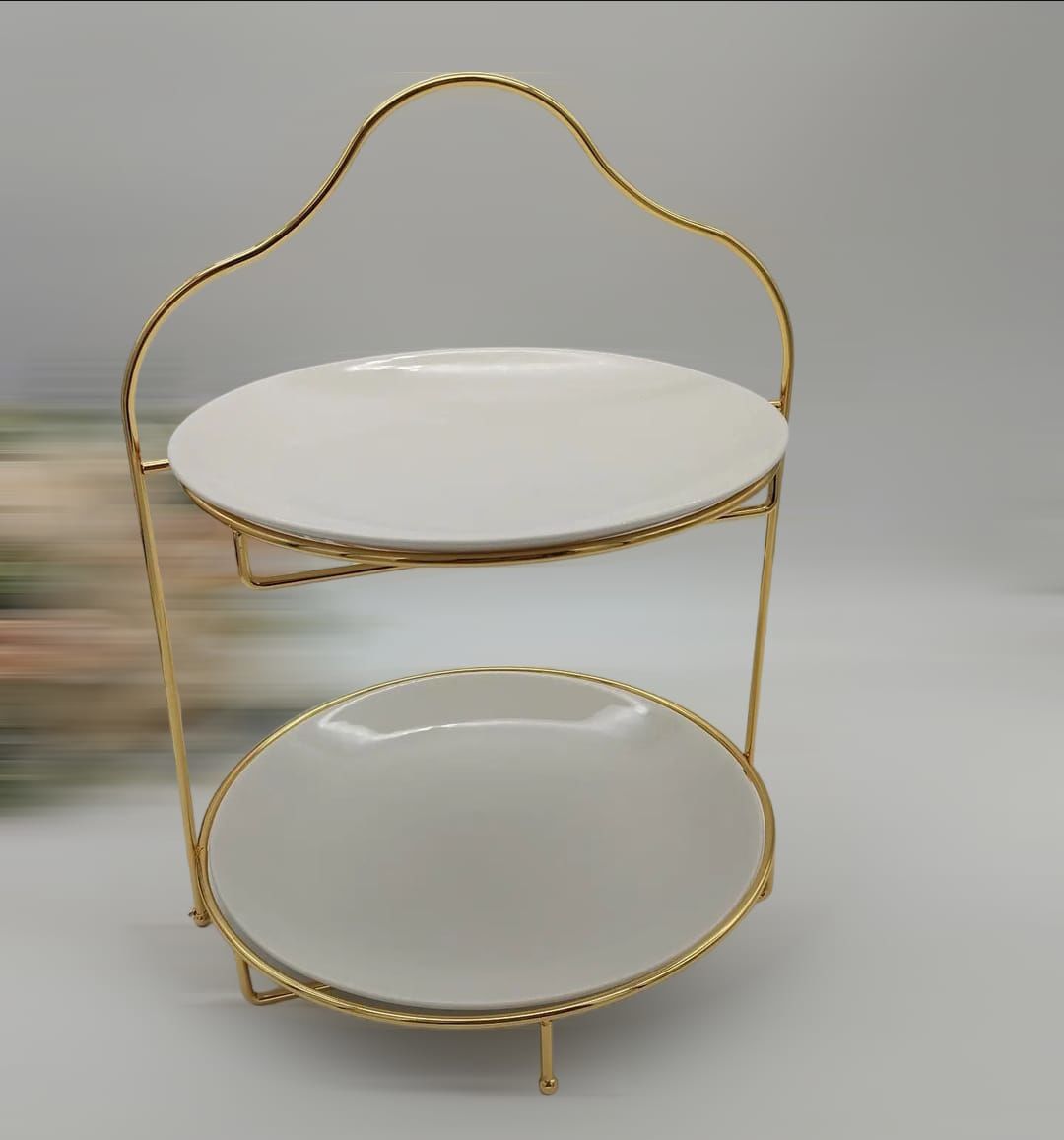 SUNUMLUK PORSELEN 2 KATLI YUVARLAK