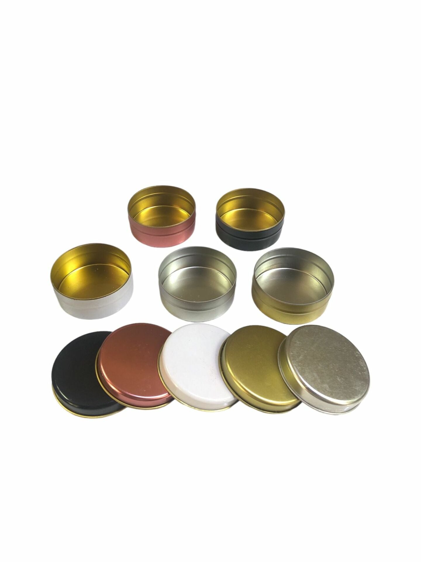 TENEKE METAL KUTU BOŞ 7*3cm Beyaz - 50 Adet