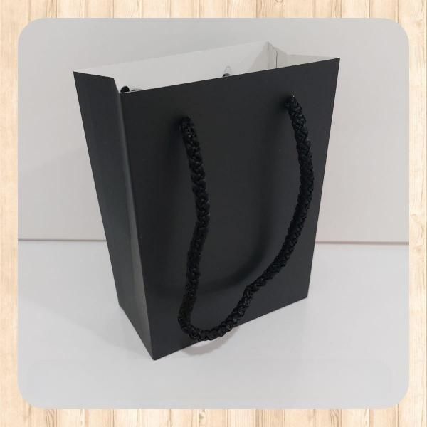 10x14x5 Ölçülü Mat Siyah Karton Çanta