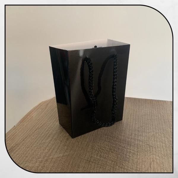 10x14x5 Ölçülü Siyah Karton Çanta